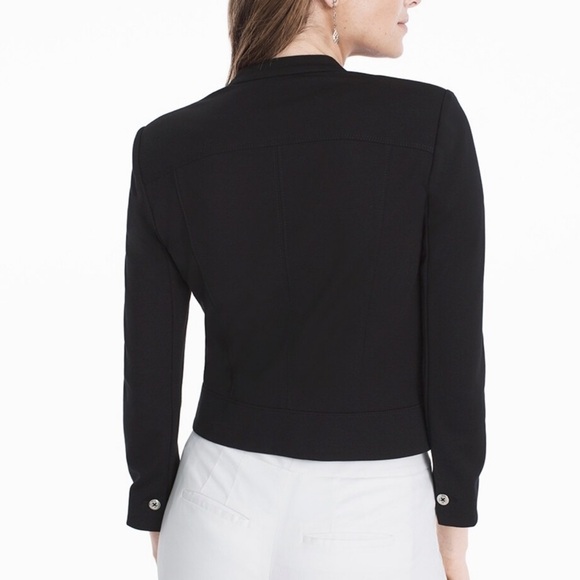 White House Black Market Ponte Blazer Jacket Size 0 XS - Picture 2 of 12